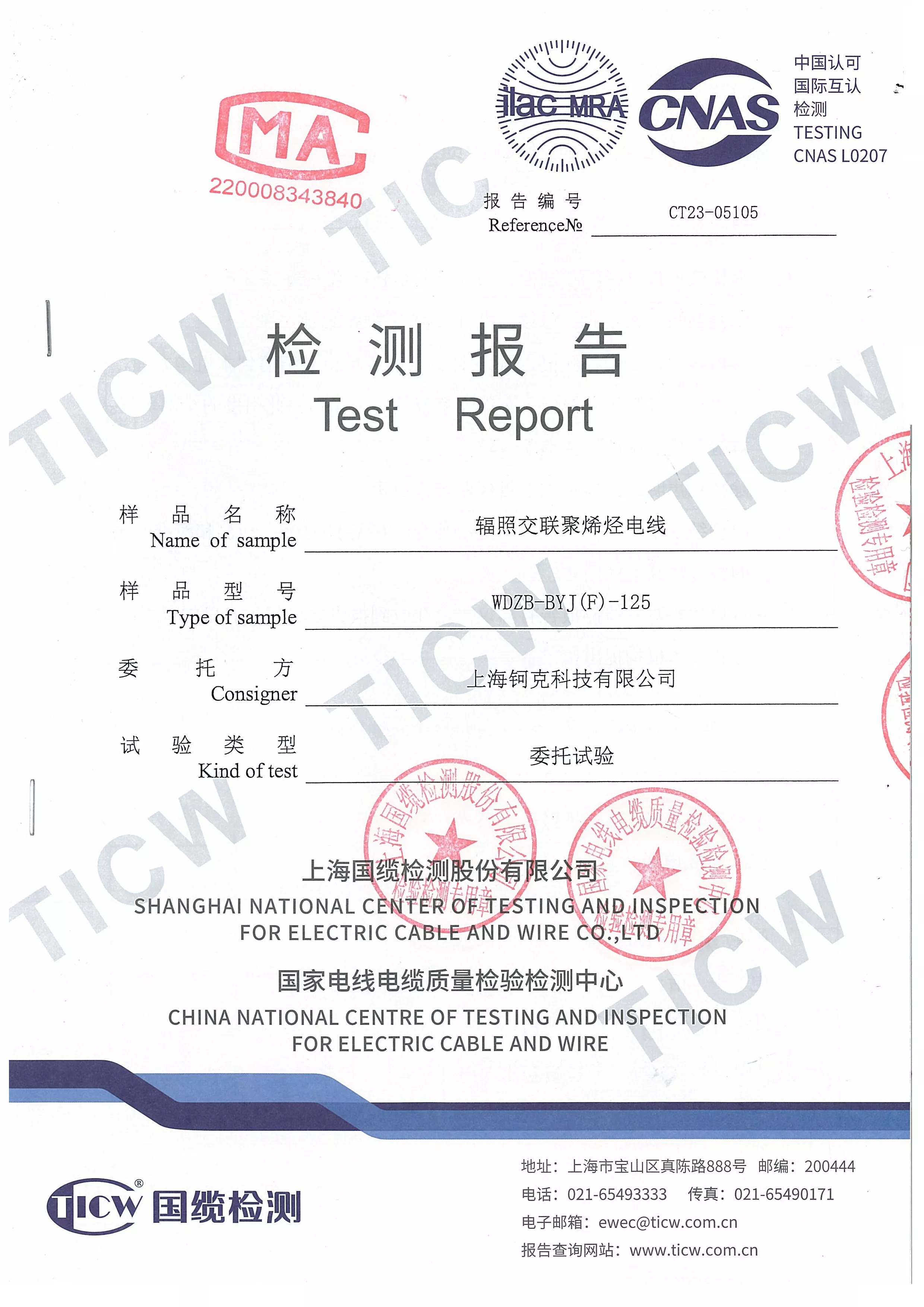国缆检测报告